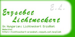 erzsebet lichtneckert business card