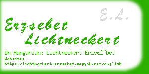 erzsebet lichtneckert business card